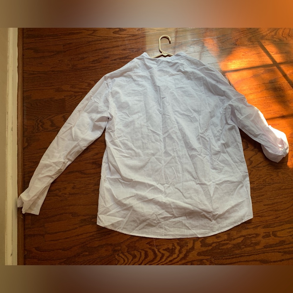Women’s White Linen Blouse Size 3XL - Picture 2 of 3